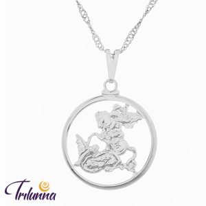 Gargantilha São Jorge 20mm Prata