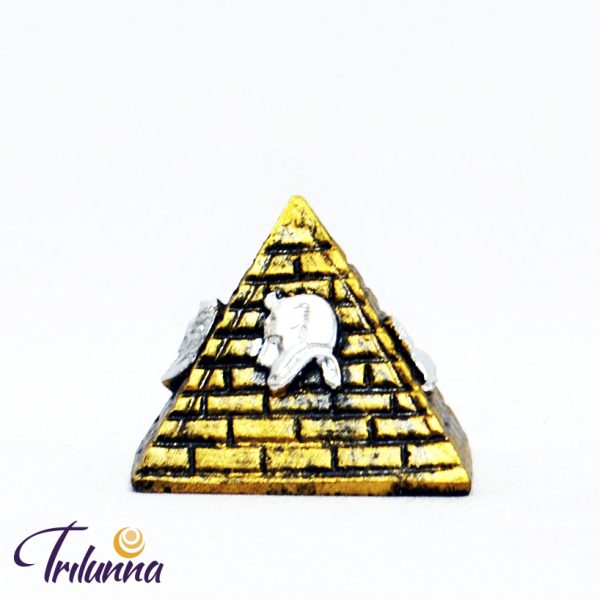 Pirâmide Resina 04,5cm Dourada - Imagem 3