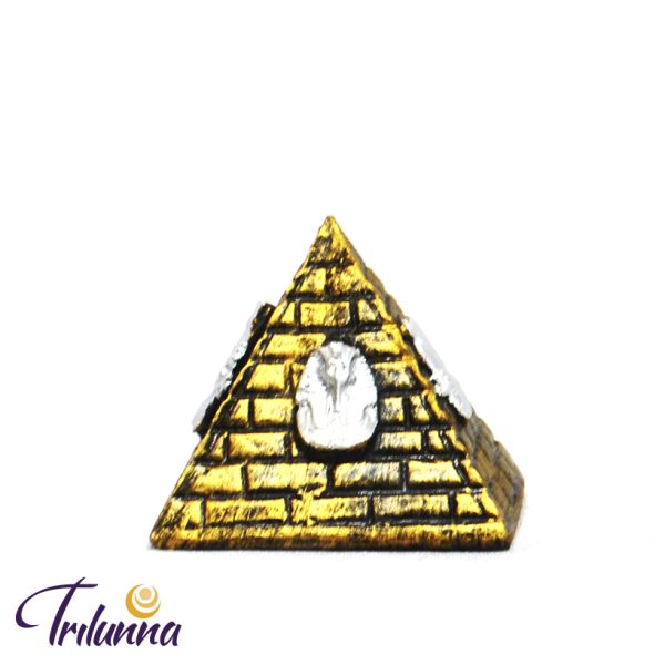 Pirâmide Resina 04,5cm Dourada - Imagem 4