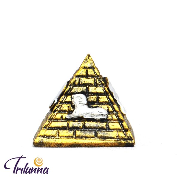 Pirâmide Resina 04,5cm Dourada - Imagem 5
