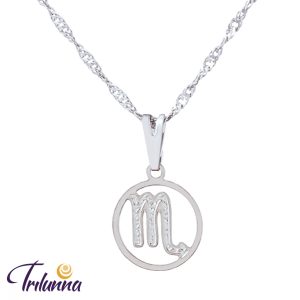 Gargantilha Signos 12mm Escorpião Prata