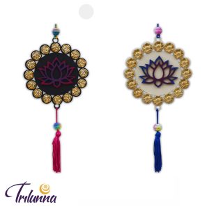 Móbile Mandala 13-35cm Flor Lótus Cores Variadas