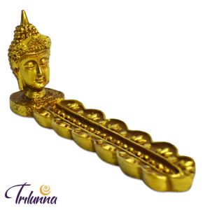 Incensário Régua Mod1 - Buda Busto Dourado