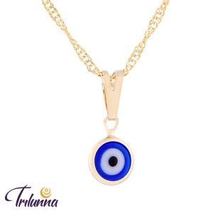 Gargantilha Olho Grego 10mm Dourada