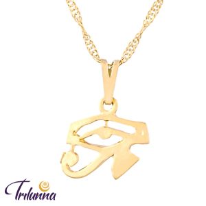 Gargantilha Olho Hórus 15mm Dourada