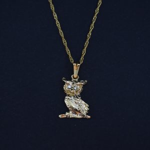 Gargantilha Coruja 23mm Dourada