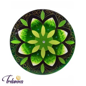 Mandala Vidro Verde 18cm