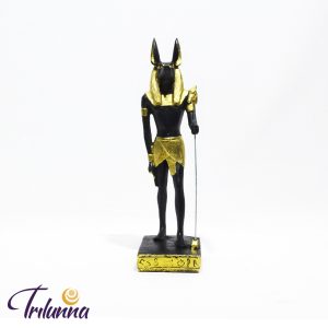 Estátua Decorativa Deus Anúbis 14Cm Dourado