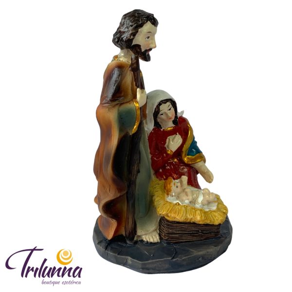 Estátua Decorativa Santo Católico Sagrada Família 13cm Resina ...
