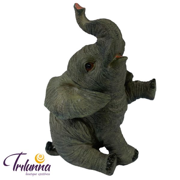 Estátua Decorativa 17Cm Elefante Mod2