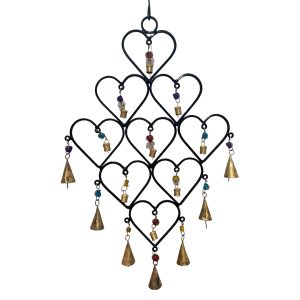 Sino Indiano Rústico Preto Coração 58cm