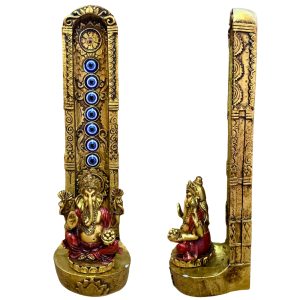 Incensário Torre 23cm Ganesha C/ Olho Grego