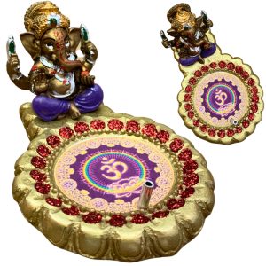 Incensário Redondo Ganesha Roxo