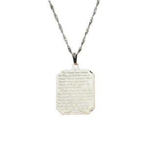 Gargantilha Medalha Pai Nosso Prata