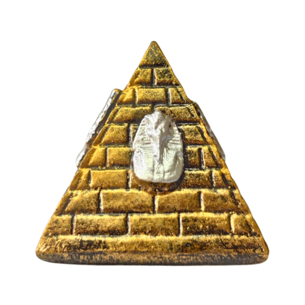 Pirâmide Resina 04,5cm Dourada