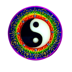 Mandala de Vidro Yin Yang 10cm