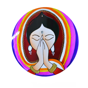 Mandala de Vidro Namastê Mod-1 18cm