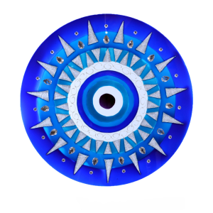 Mandala de Vidro Olho Grego 14cm