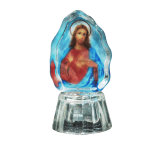 Item Decorativo Santo Católico Sagrada Família 08,5cm Vidro