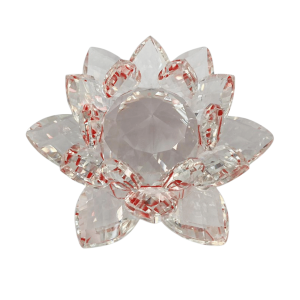 Flor De Lótus Cristal - Miolo 80mm Vermelha