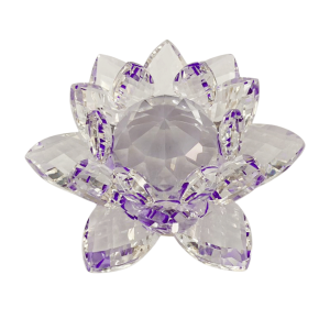 Flor De Lótus Cristal - Miolo 50mm Roxa
