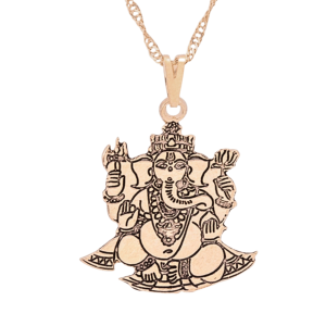 Gargantilha Ganesha 23mm Dourada