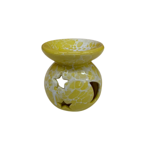 Rechaud Lua C/ Estrela Amarelo Cerâmica 7cm