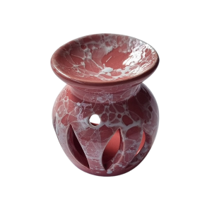 Rechaud Formato Folha Rosa Ceramica