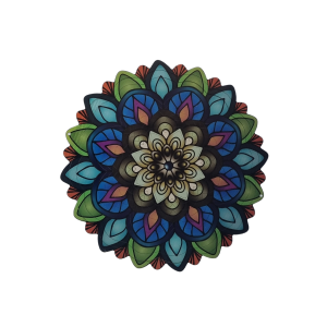 Catalisador 30cm Mandala Florida Colorida