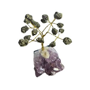 Árvore De Pedra C/ Arame Mini 10cm Pirita