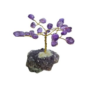 Árvore De Pedra C/ Arame Mini 10cm Ametista