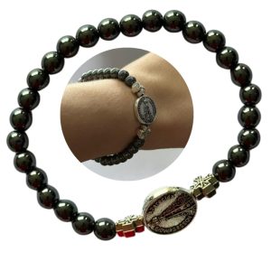Pulseira Hematita Nossa Senhora Aparecida