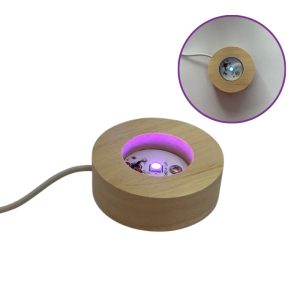 Base C/ Luz Colorida Cabo USB Cromoterapia