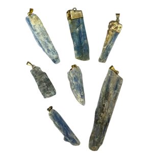 Pingente Pedra Cianita Azul C/ 7