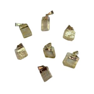 Pingentes De Pedras Calcita Otica C/7