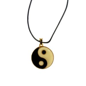 Gargantilha Yin Yang 22mm Dourado