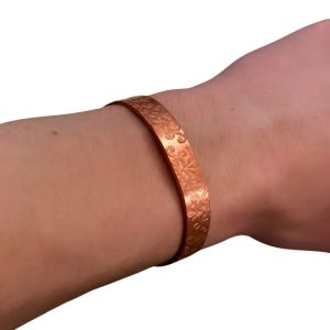 Pulseira De Cobre Com Detalhe Ajustavel