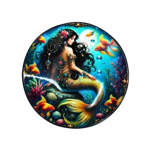 Incensário Vidro Bowl Sereia E Peixes