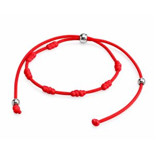 Pulseira 7 nós Vermelha C/ Metal