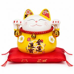 Manekineko Gato Da Sorte Amarelo
