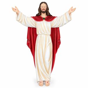 Estatua Decorativa Católica Sagrado Coração de Jesus 31cm