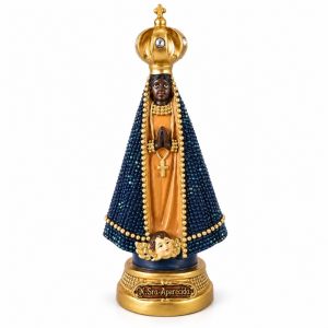 Nossa Senhora Aparecida C Glitter Azul 18Cm