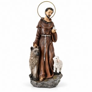 São Francisco C/Lobo 25 Cm