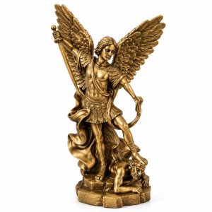 Arcanjo Miguel Dourado 30Cm
