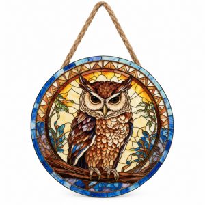 Mandala Coruja Porcelana Mod F