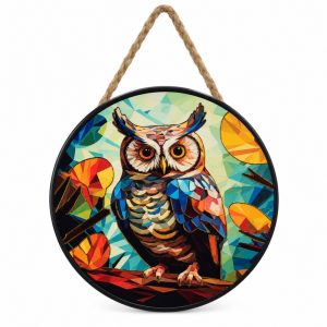 Mandala Coruja Porcelana Mod G