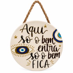 Mandala Olho Grego Frases Porcelana Mod F