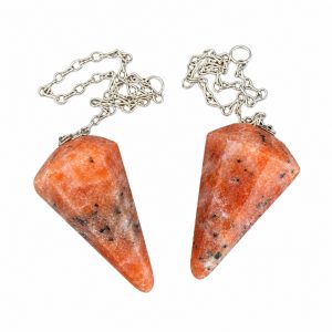 Pêndulo De Pedra Calcita Laranja - 2pç