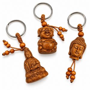 Chaveiro Diversos Cor Madeira c/ 3pcs