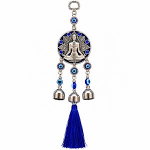 Tira Decorativa Olho Grego C/ Chakras e Sinos 30cm